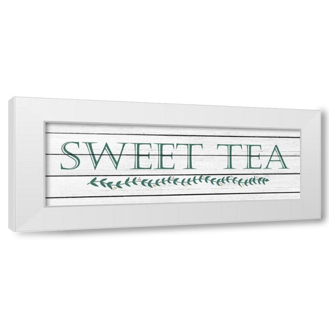 Sweet Tea White Modern Wood Framed Art Print by Kimberly, Allen