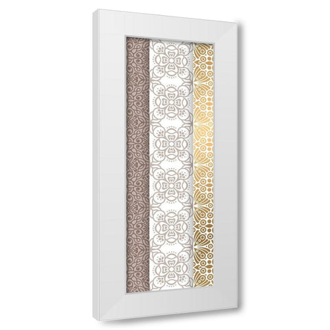 Ornamental B White Modern Wood Framed Art Print by Kimberly, Allen