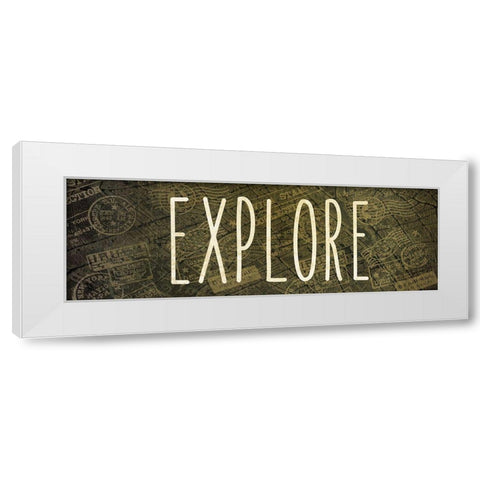 Wanderlust 3 White Modern Wood Framed Art Print by Kimberly, Allen