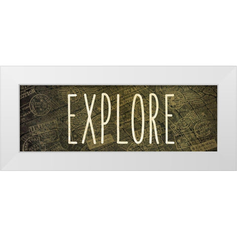 Wanderlust 3 White Modern Wood Framed Art Print by Kimberly, Allen