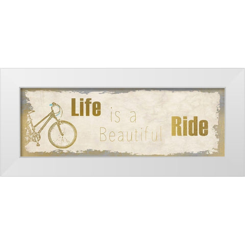 Lifes Journey 2 White Modern Wood Framed Art Print by Kimberly, Allen