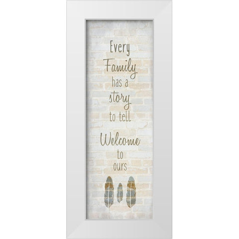 Family D White Modern Wood Framed Art Print by Kimberly, Allen