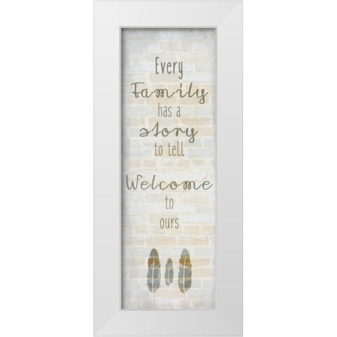 Family Time 6 White Modern Wood Framed Art Print by Kimberly, Allen