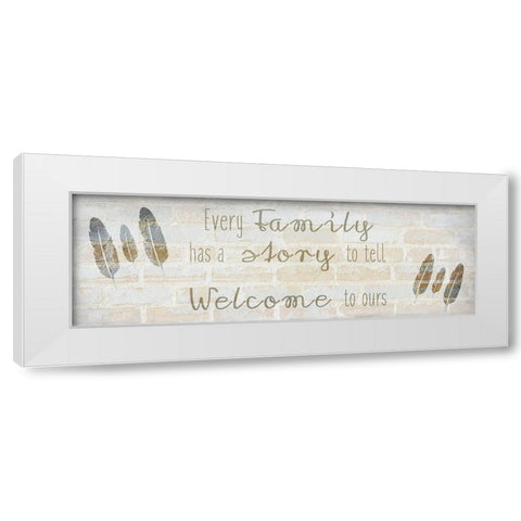 Family Time 6b White Modern Wood Framed Art Print by Kimberly, Allen