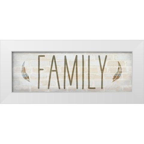 Family Time 1 White Modern Wood Framed Art Print by Kimberly, Allen