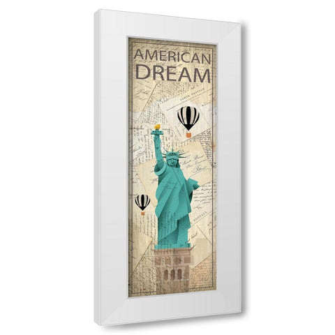 Hello Travel 3 White Modern Wood Framed Art Print by Kimberly, Allen