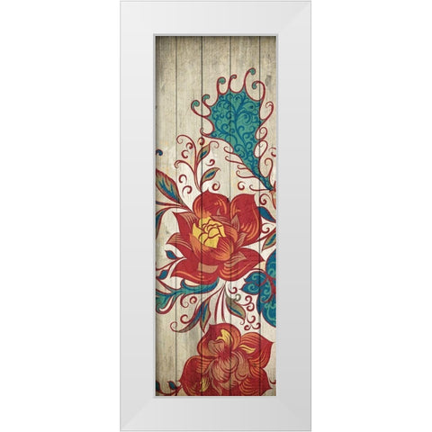 Floral Spice Panel 1 White Modern Wood Framed Art Print by Kimberly, Allen
