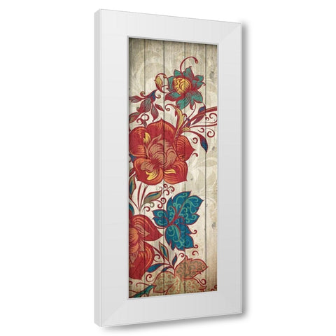 Floral Spice Panel 2 White Modern Wood Framed Art Print by Kimberly, Allen