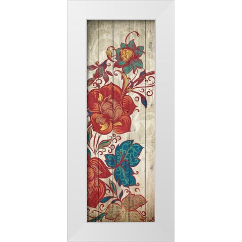 Floral Spice Panel 2 White Modern Wood Framed Art Print by Kimberly, Allen