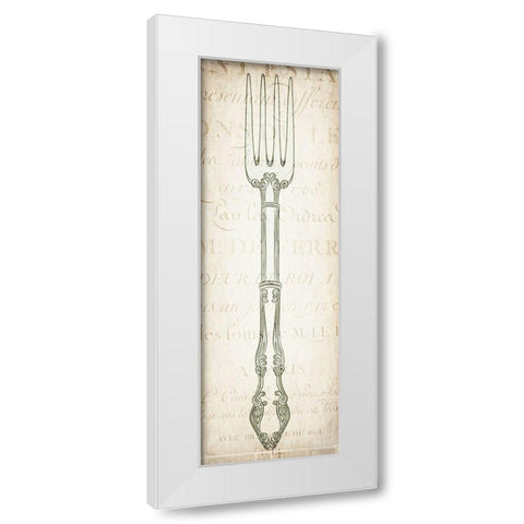 Cutlery 1 White Modern Wood Framed Art Print by Kimberly, Allen