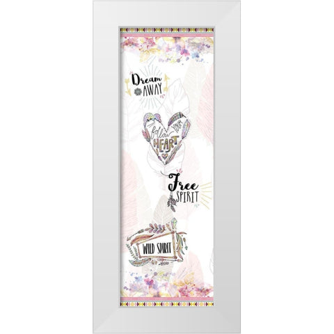 Wild and Free Panel White Modern Wood Framed Art Print by Kimberly, Allen