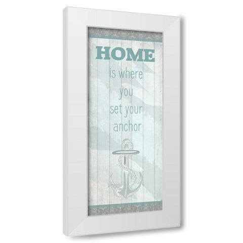 Sea Shell Panel White Modern Wood Framed Art Print by Kimberly, Allen