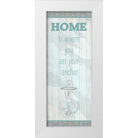Sea Shell Panel White Modern Wood Framed Art Print by Kimberly, Allen
