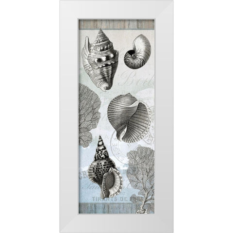 Seaside A White Modern Wood Framed Art Print by Kimberly, Allen