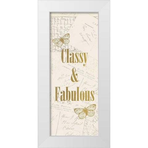 Fashion Panel White Modern Wood Framed Art Print by Kimberly, Allen