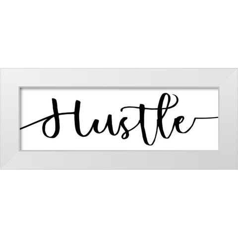Hustle 9 White Modern Wood Framed Art Print by Kimberly, Allen