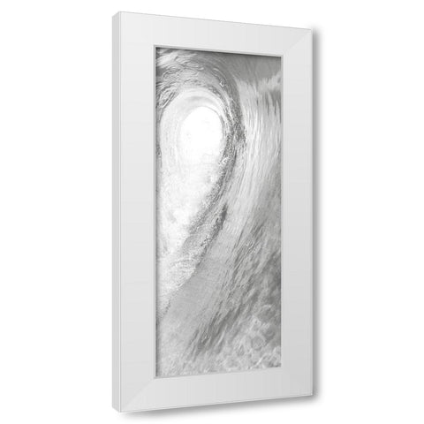 Silver Wash in the Wave 1 White Modern Wood Framed Art Print by Kimberly, Allen