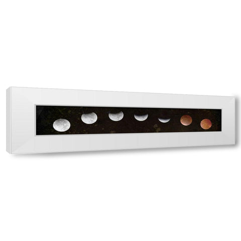 Moons White Modern Wood Framed Art Print by Kimberly, Allen