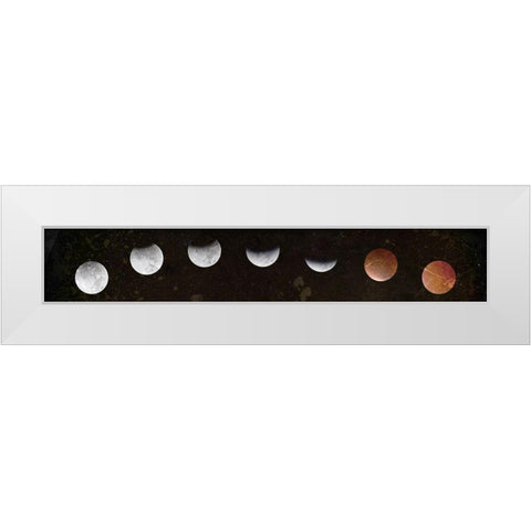 Moons White Modern Wood Framed Art Print by Kimberly, Allen