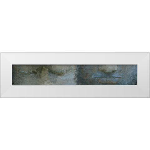 Serenity Face White Modern Wood Framed Art Print by Kimberly, Allen