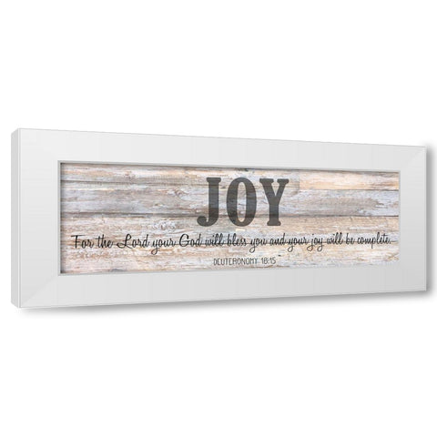 Verse Panel D White Modern Wood Framed Art Print by Kimberly, Allen