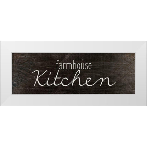 Farmhouse Kitchen White Modern Wood Framed Art Print by Kimberly, Allen