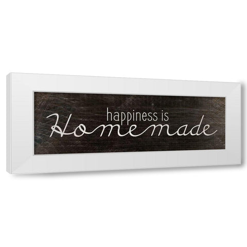 Happiness is Homemade White Modern Wood Framed Art Print by Kimberly, Allen