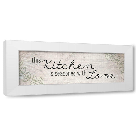Seasoned with Love White Modern Wood Framed Art Print by Kimberly, Allen