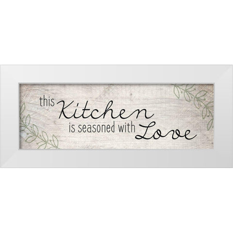 Seasoned with Love White Modern Wood Framed Art Print by Kimberly, Allen