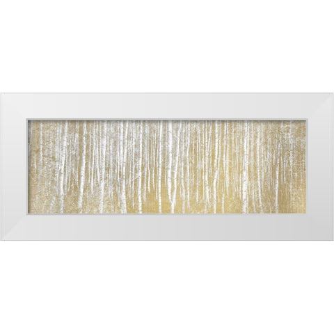 Forest in Gold White Modern Wood Framed Art Print by Kimberly, Allen