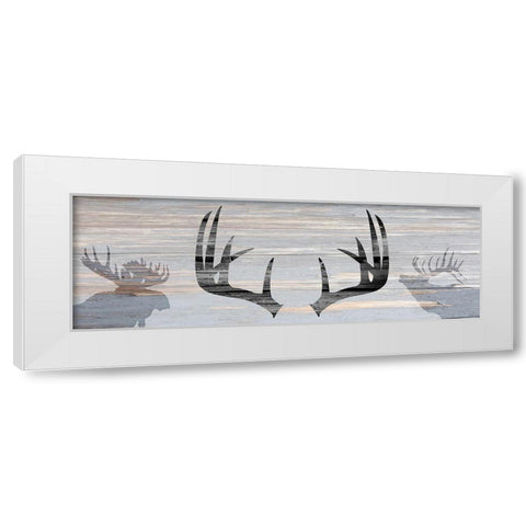 Wildlife Silhouette White Modern Wood Framed Art Print by Kimberly, Allen