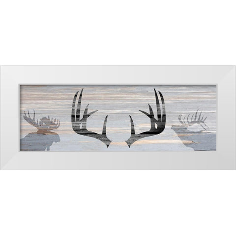 Wildlife Silhouette White Modern Wood Framed Art Print by Kimberly, Allen