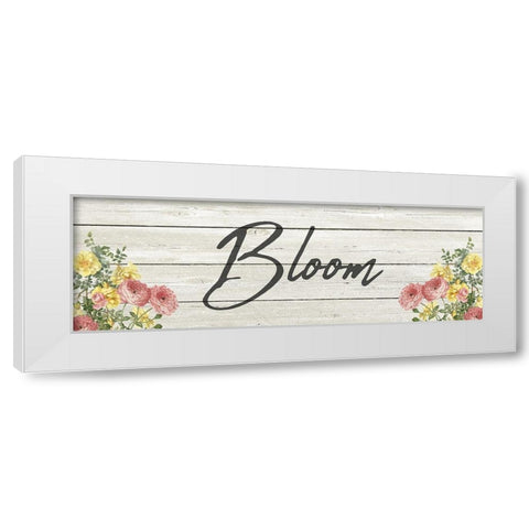 Bloom White Modern Wood Framed Art Print by Kimberly, Allen