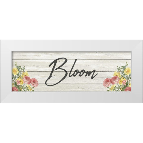 Bloom White Modern Wood Framed Art Print by Kimberly, Allen
