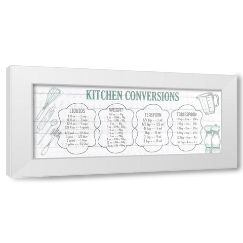 Kitchen Conversion C White Modern Wood Framed Art Print by Kimberly, Allen