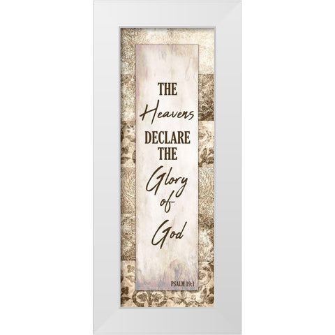 The Heavens White Modern Wood Framed Art Print by Kimberly, Allen
