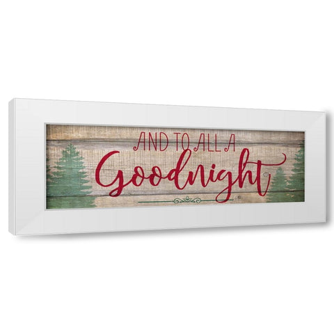 And to All a Goodnight White Modern Wood Framed Art Print by Kimberly, Allen