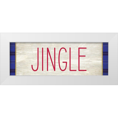 JINGLE White Modern Wood Framed Art Print by Kimberly, Allen