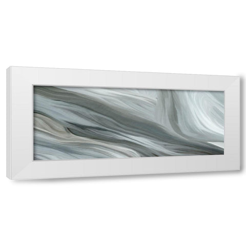 Aqua White Modern Wood Framed Art Print by Kimberly, Allen