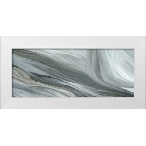 Aqua White Modern Wood Framed Art Print by Kimberly, Allen