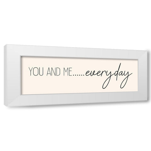 You and Me White Modern Wood Framed Art Print by Kimberly, Allen