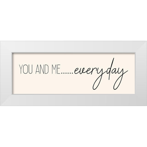 You and Me White Modern Wood Framed Art Print by Kimberly, Allen