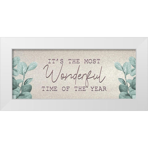 Christmas Romance 8 White Modern Wood Framed Art Print by Kimberly, Allen