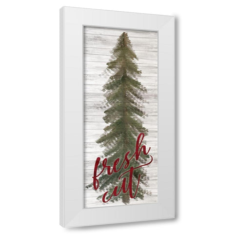 Farmhouse Christmas 9 White Modern Wood Framed Art Print by Kimberly, Allen