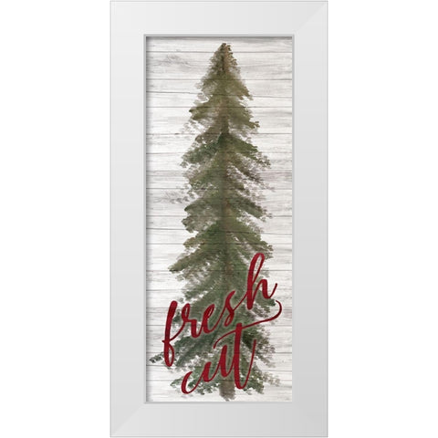Farmhouse Christmas 9 White Modern Wood Framed Art Print by Kimberly, Allen