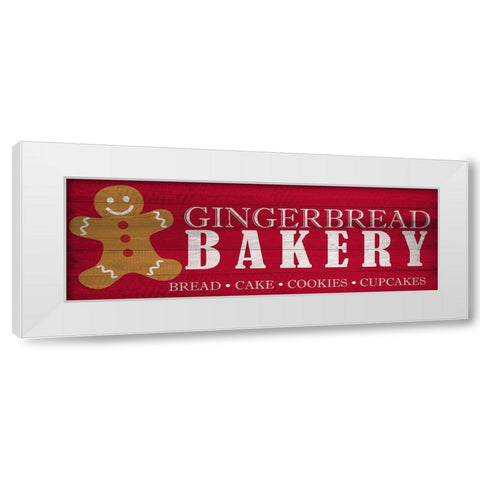 Gingerbread Bakery 1 White Modern Wood Framed Art Print by Kimberly, Allen