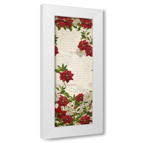 Poinsettia Christmas v2 White Modern Wood Framed Art Print by Kimberly, Allen