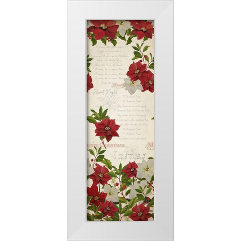 Poinsettia Christmas v2 White Modern Wood Framed Art Print by Kimberly, Allen