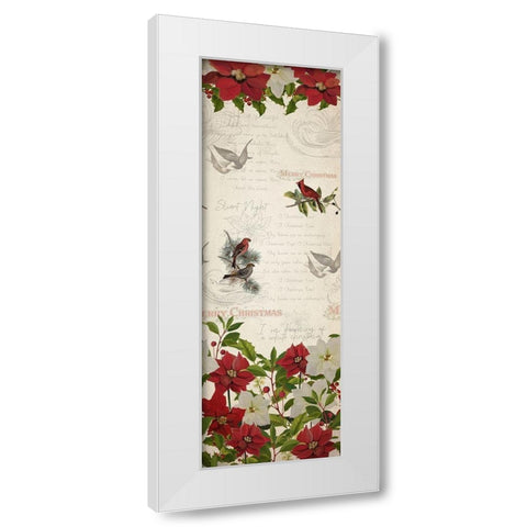 Poinsettia Christmas White Modern Wood Framed Art Print by Kimberly, Allen