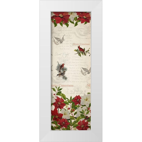 Poinsettia Christmas White Modern Wood Framed Art Print by Kimberly, Allen